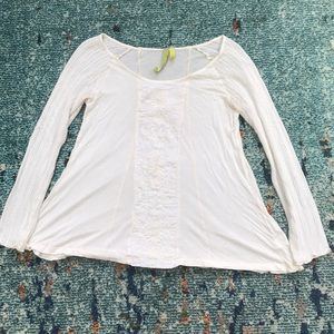 Off white cotton long sleeve shirt